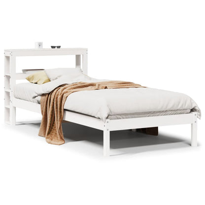 Bed Frame without Mattress White 90x200 cm Solid Wood Pine