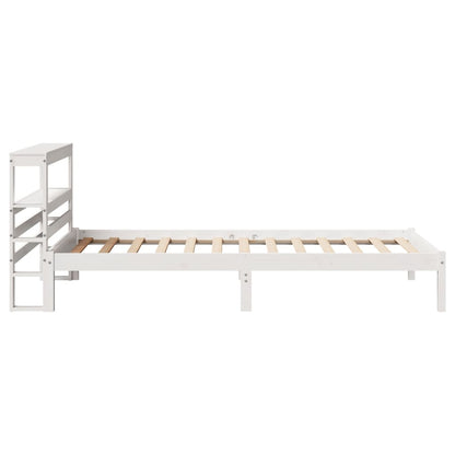 Bed Frame without Mattress White 90x200 cm Solid Wood Pine