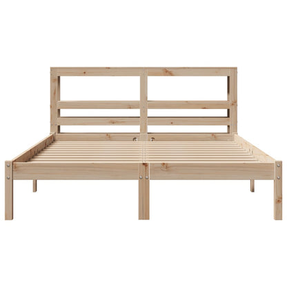 Bed Frame without Mattress 120x200 cm Solid Wood Pine