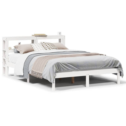 Bed Frame without Mattress White 120x200 cm Solid Wood Pine