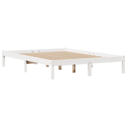 Bed Frame without Mattress White 120x200 cm Solid Wood Pine