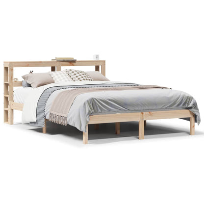 Bed Frame without Mattress 140x200 cm Solid Wood Pine