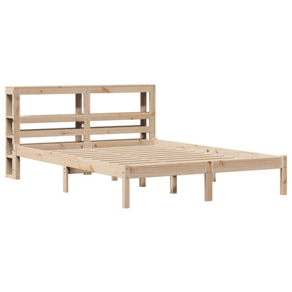 Bed Frame without Mattress 140x200 cm Solid Wood Pine