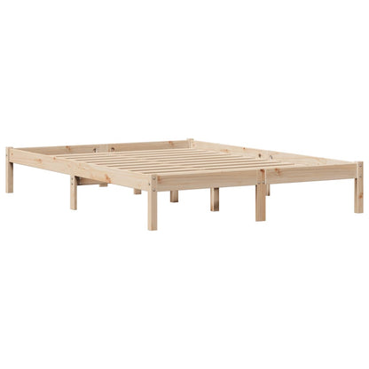 Bed Frame without Mattress 140x200 cm Solid Wood Pine