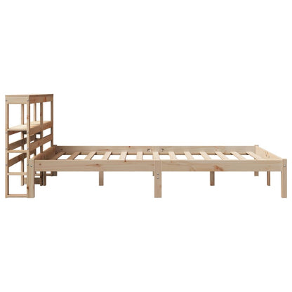 Bed Frame without Mattress 150x200 cm King Size Solid Wood Pine
