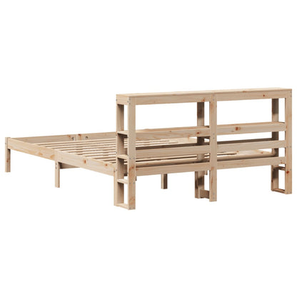 Bed Frame without Mattress 150x200 cm King Size Solid Wood Pine