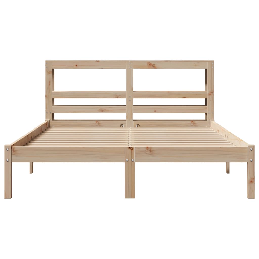 Bed Frame without Mattress 160x200 cm Solid Wood Pine