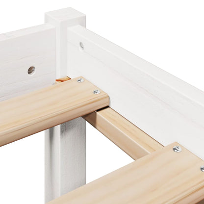 Bed Frame without Mattress White 180x200 cm Super King Solid Wood Pine