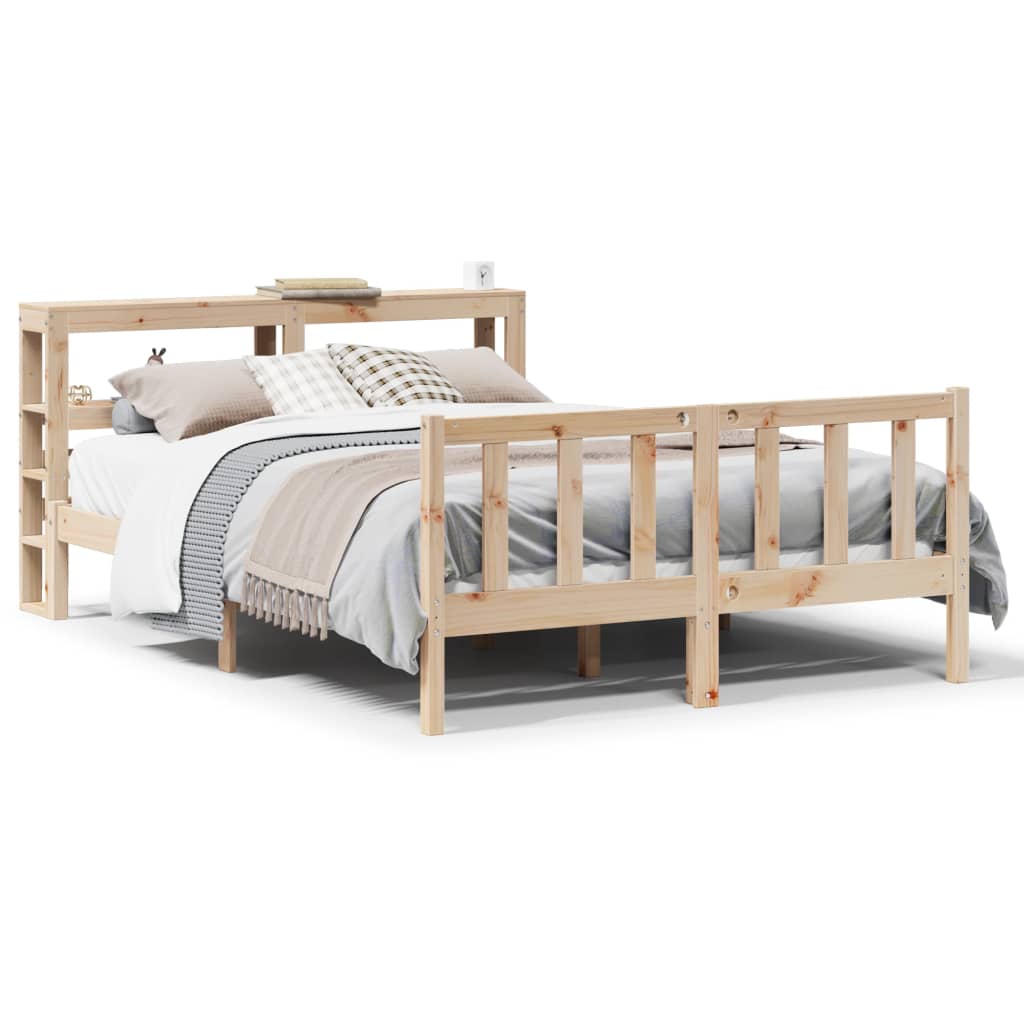 Bed Frame without Mattress 120x190 cm Small Double Solid Wood Pine
