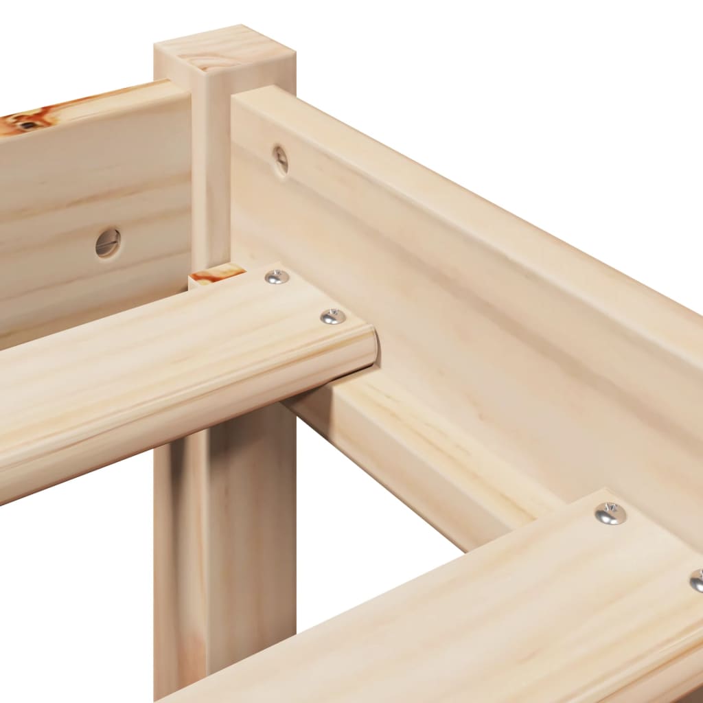 Bed Frame without Mattress 140x200 cm Solid Wood Pine