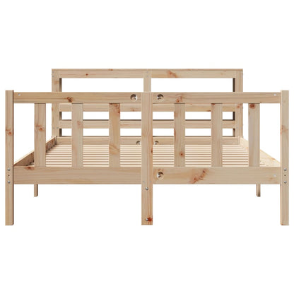 Bed Frame without Mattress 160x200 cm Solid Wood Pine