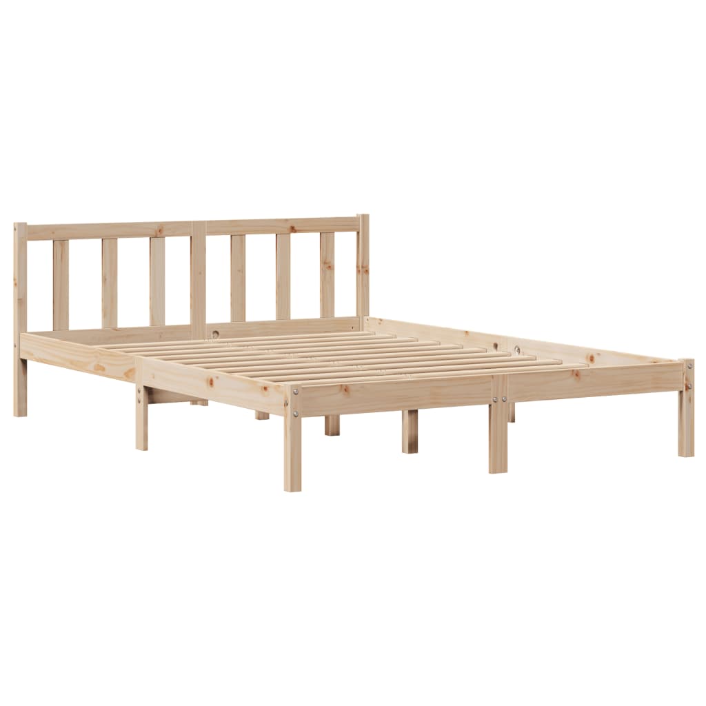 Bed Frame without Mattress 160x200 cm Solid Wood Pine