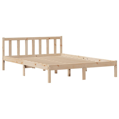 Bed Frame without Mattress 160x200 cm Solid Wood Pine