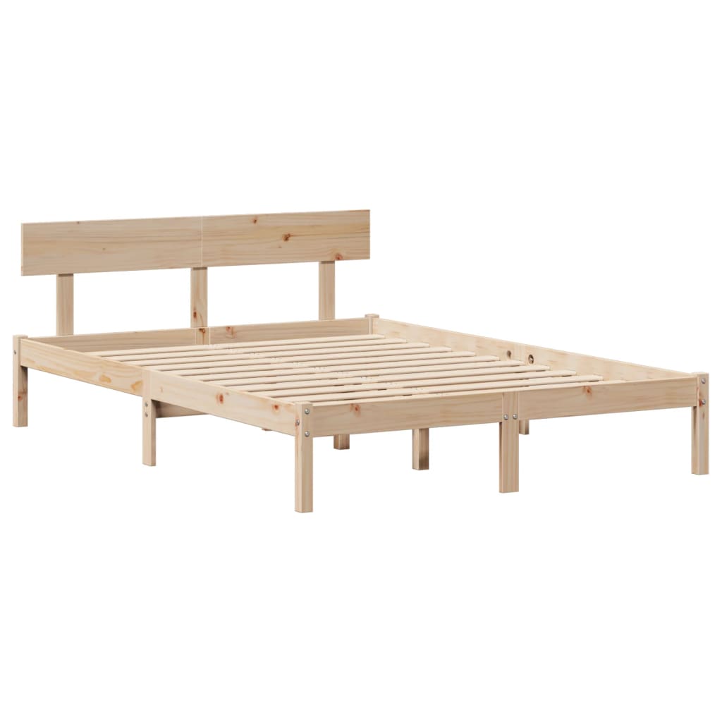 Bed Frame without Mattress 120x190 cm Small Double Solid Wood Pine