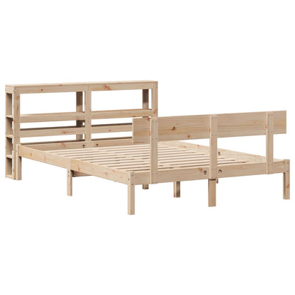 Bed Frame without Mattress 120x200 cm Solid Wood Pine