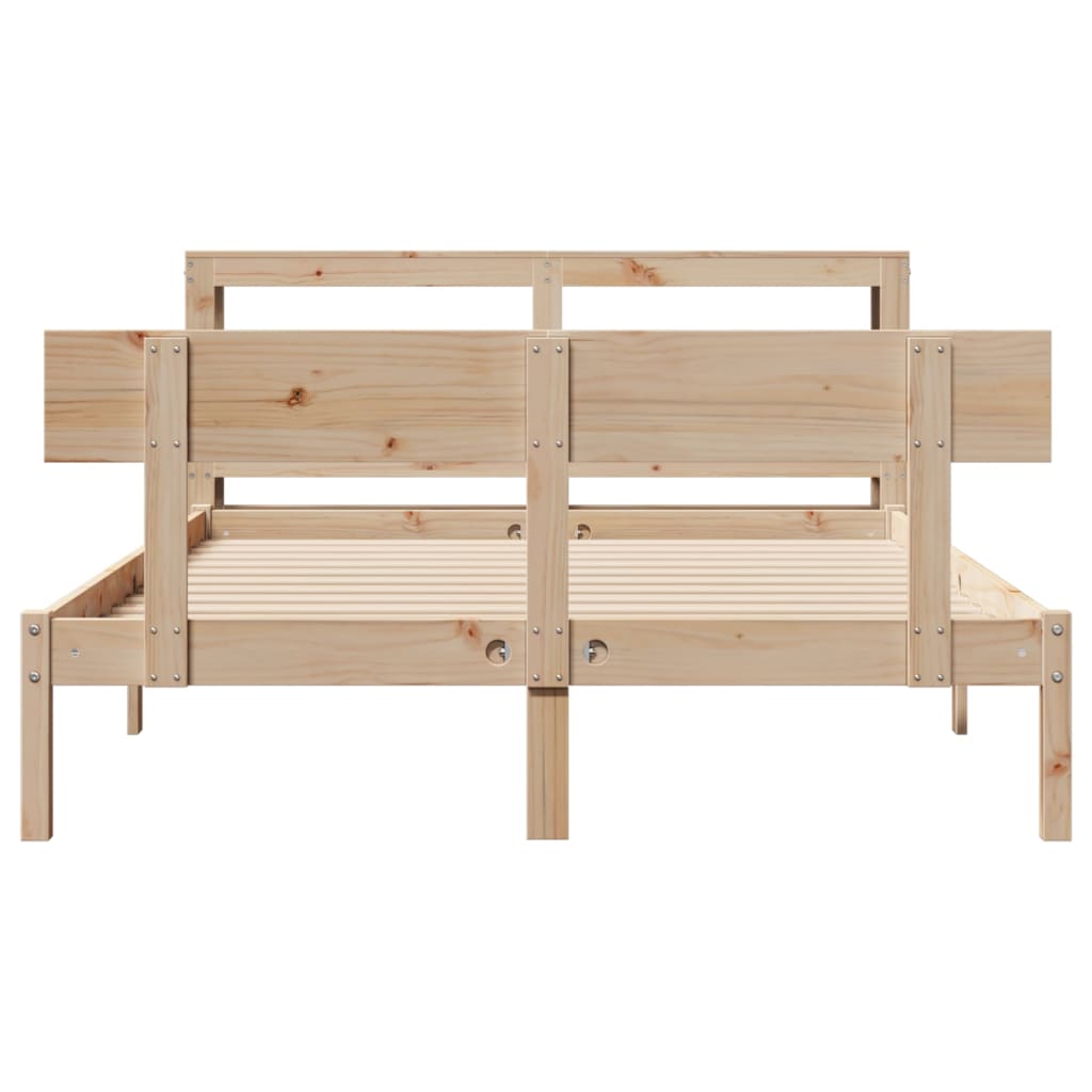 Bed Frame without Mattress 120x200 cm Solid Wood Pine