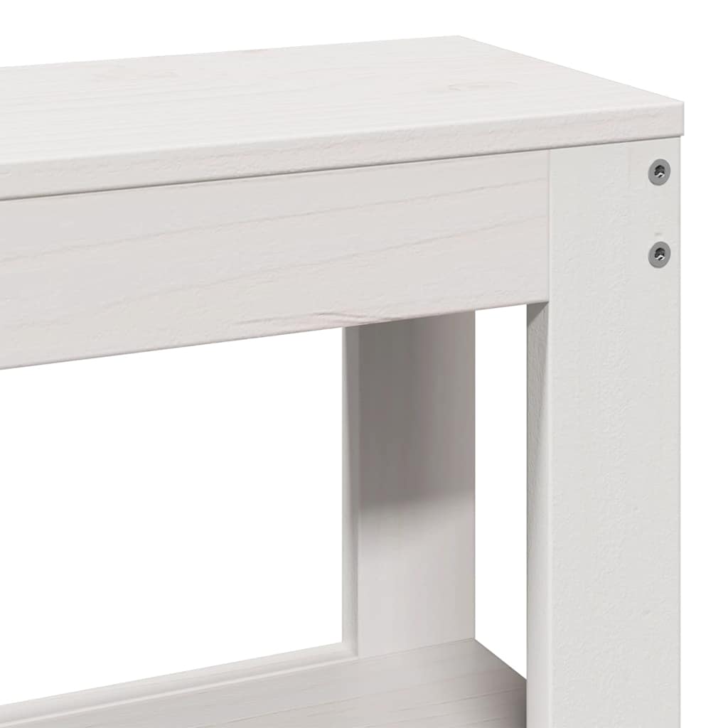 Bed Frame without Mattress White 120x200 cm Solid Wood Pine