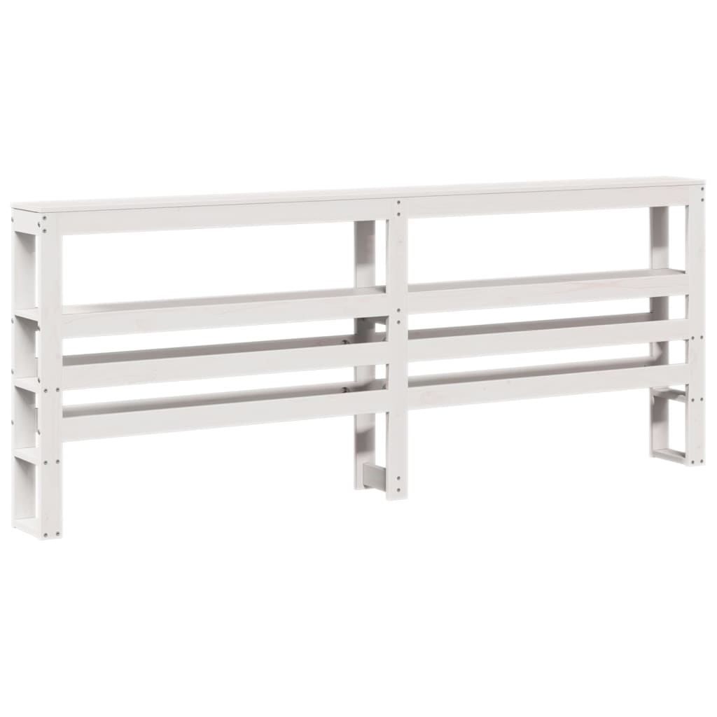 Bed Frame without Mattress White 180x200 cm Super King Solid Wood Pine