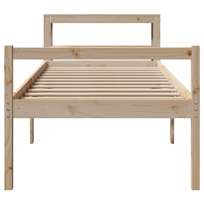 Senior Bed with Headboard without Mattress 75x190 cm Small Single