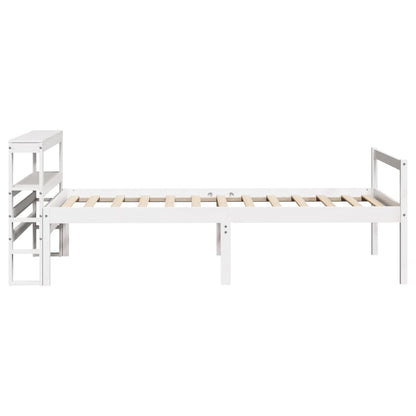 Senior Bed with Headboard without Mattress White 75x190 cm Small Single