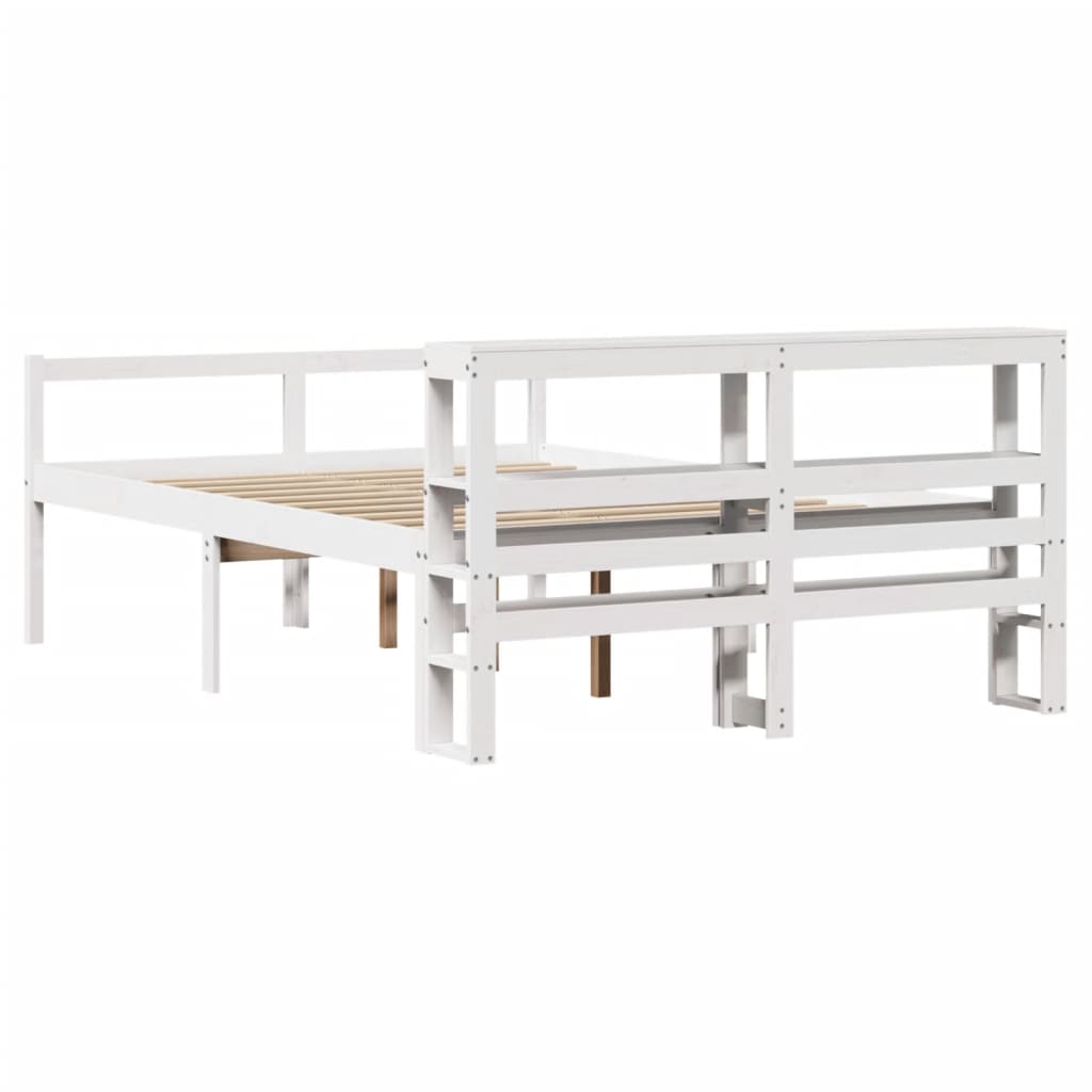 Senior Bed with Headboard without Mattress White 120x190 cm Small Double