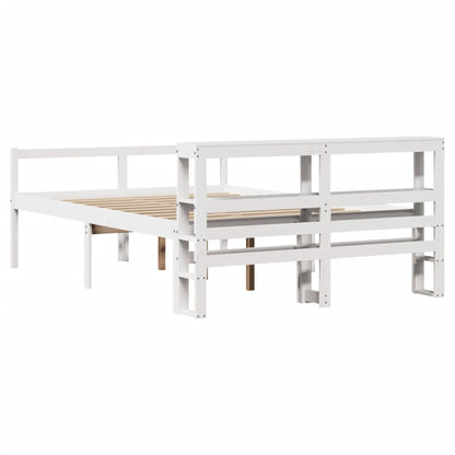 Senior Bed with Headboard without Mattress White 120x190 cm Small Double