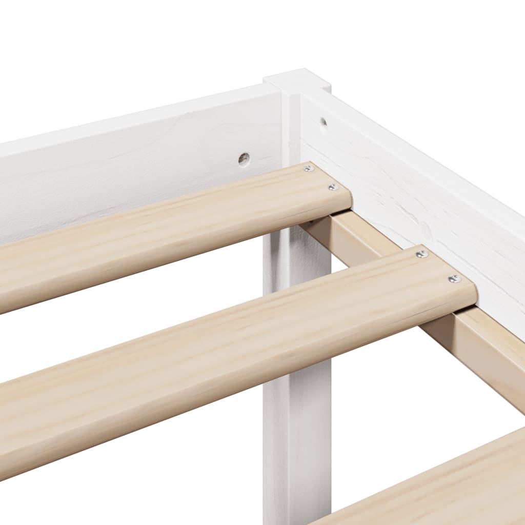 Senior Bed with Headboard without Mattress White 120x190 cm Small Double