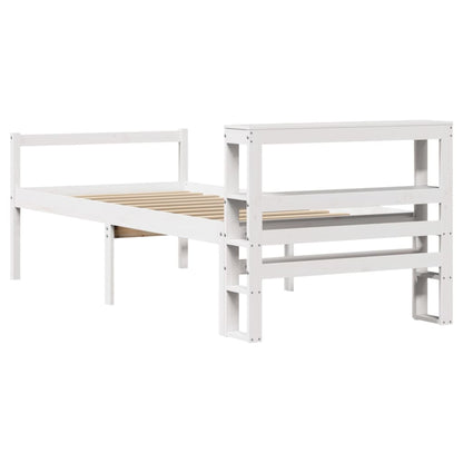 Senior Bed with Headboard without Mattress White 90x200 cm