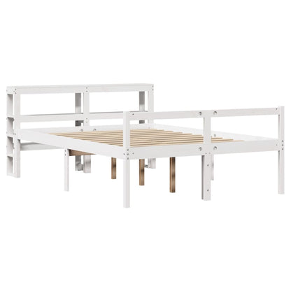 Senior Bed with Headboard without Mattress White 140x200 cm