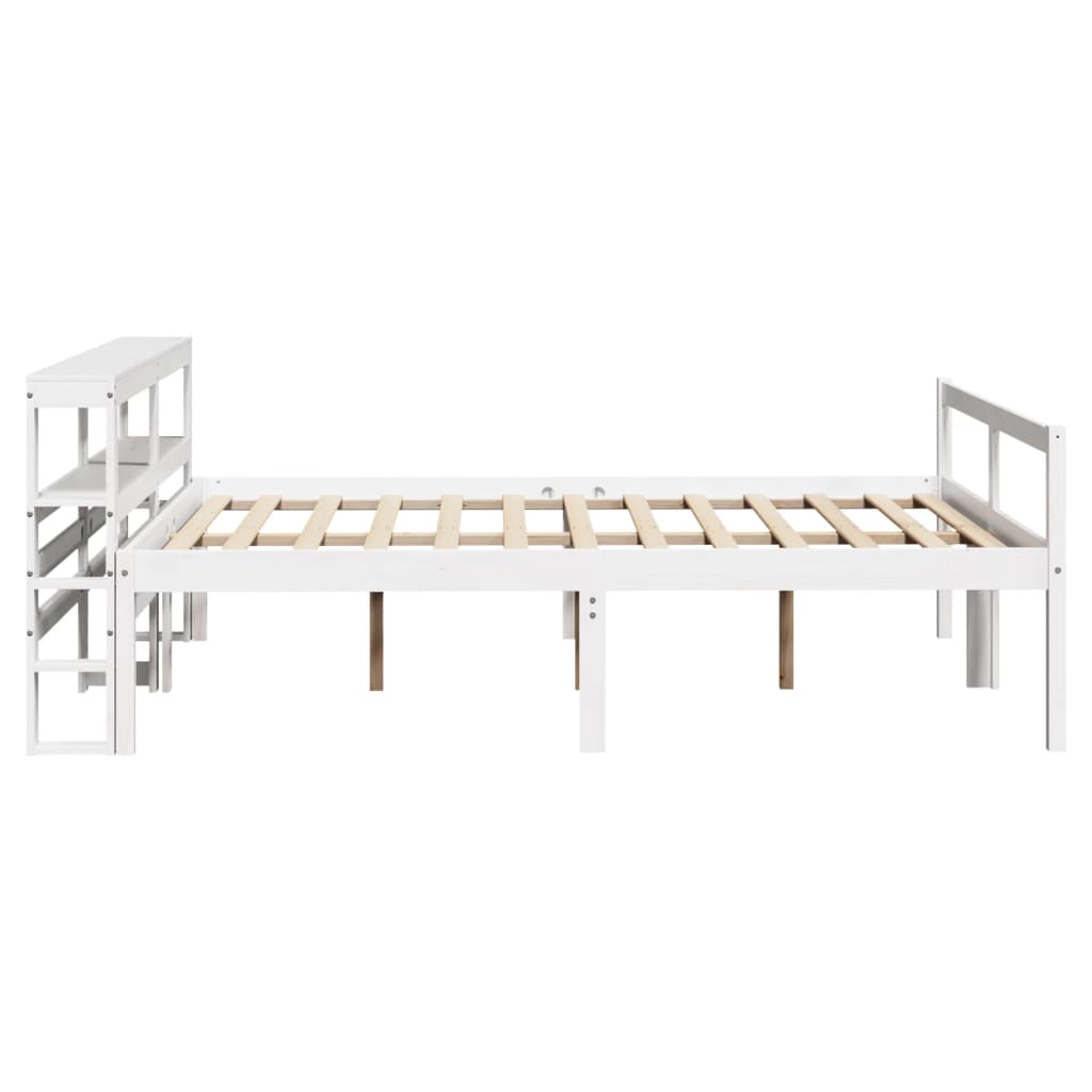 Senior Bed with Headboard without Mattress White 150x200 cm King Size