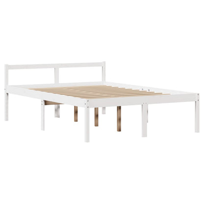 Senior Bed with Headboard without Mattress White 150x200 cm King Size