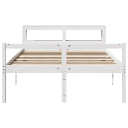 Senior Bed with Headboard without Mattress White 160x200 cm