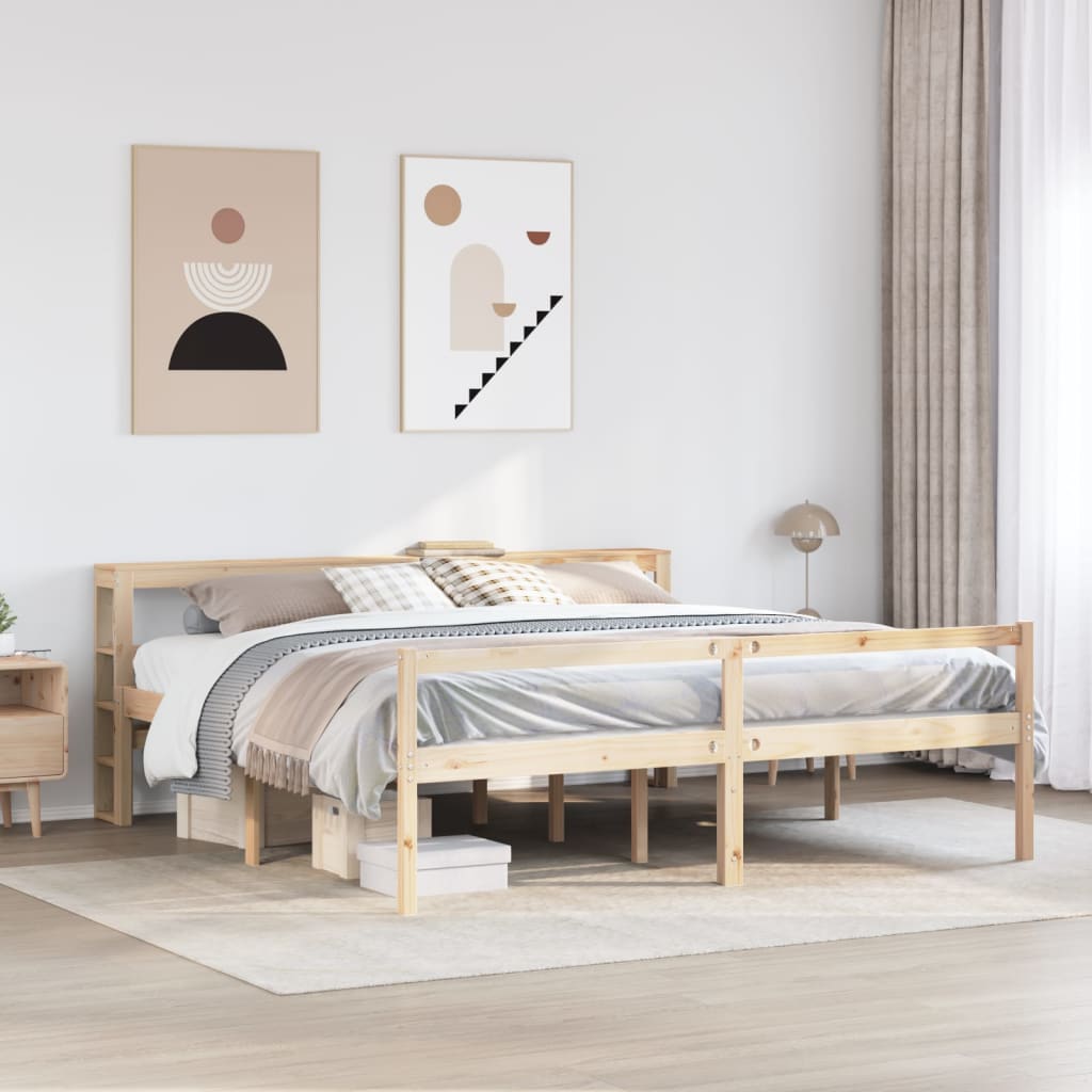 Senior Bed with Headboard without Mattress 200x200 cm