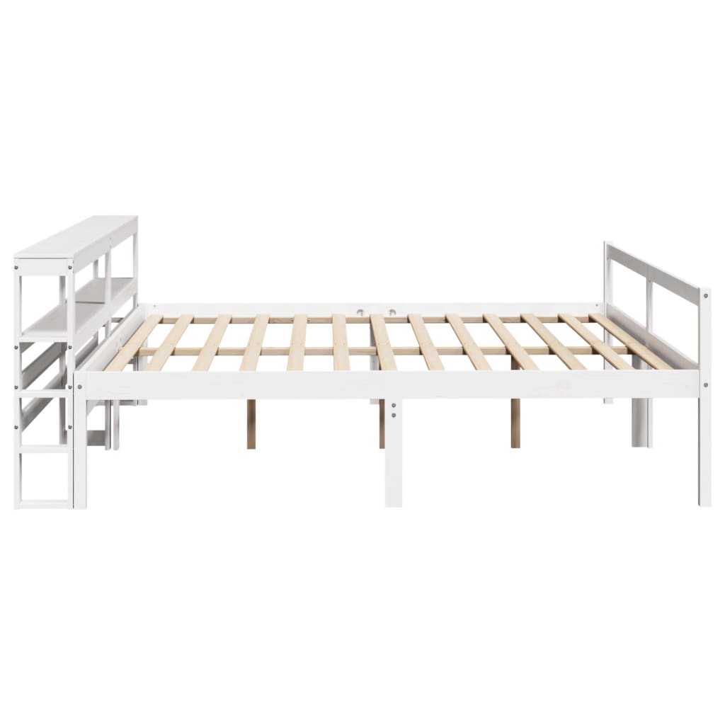 Senior Bed with Headboard without Mattress White 200x200 cm