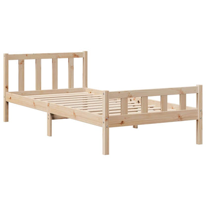 Bed Frame without Mattress 90x190 cm Single Solid Wood Pine