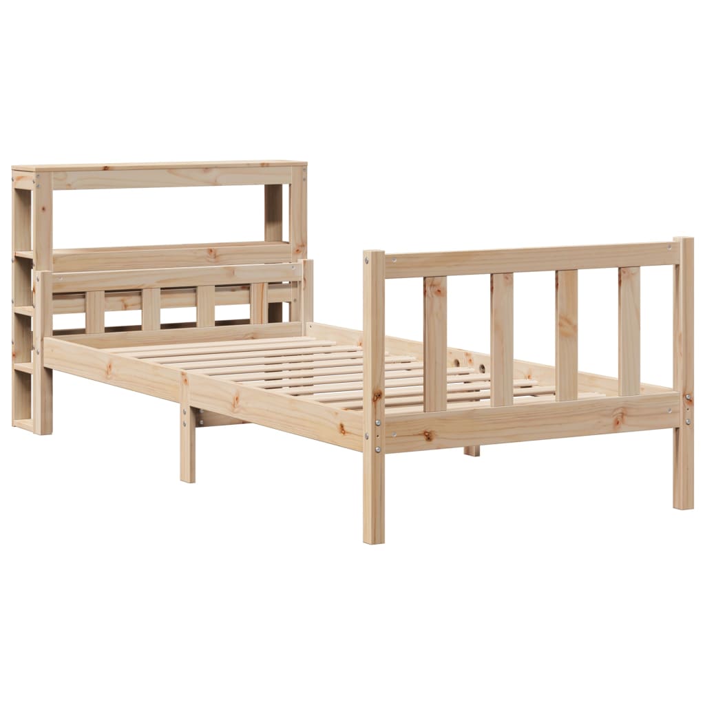 Bed Frame without Mattress 100x200 cm Solid Wood Pine