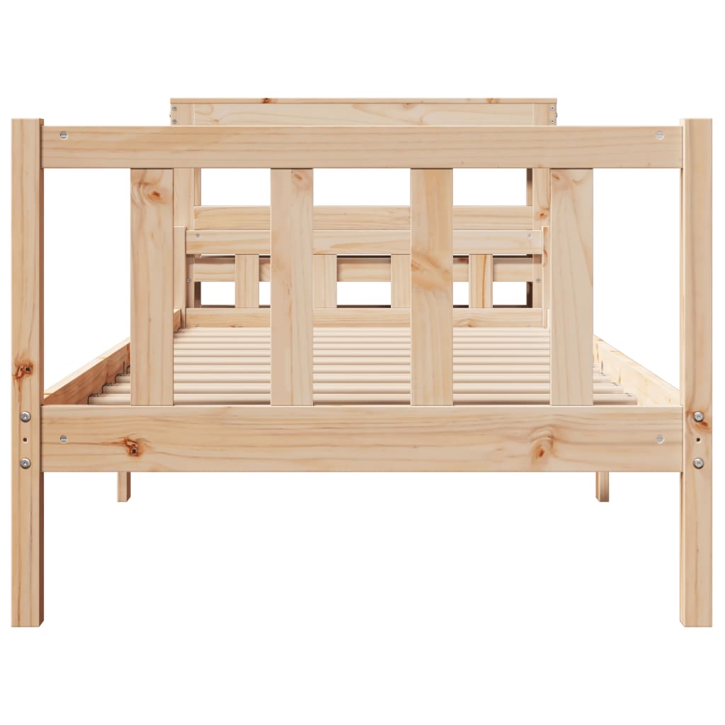 Bed Frame without Mattress 100x200 cm Solid Wood Pine