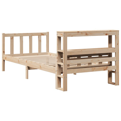 Bed Frame without Mattress 100x200 cm Solid Wood Pine