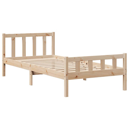 Bed Frame without Mattress 100x200 cm Solid Wood Pine