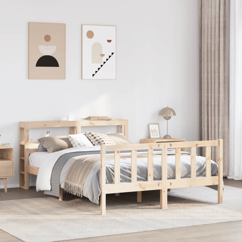 Bed Frame without Mattress 160x200 cm Solid Wood Pine