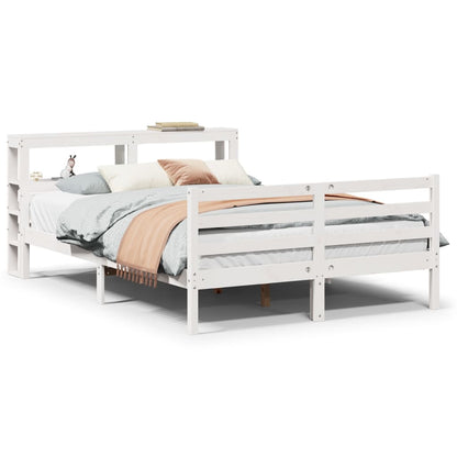 Bed Frame with Headboard without Mattress White 150x200 cm King Size