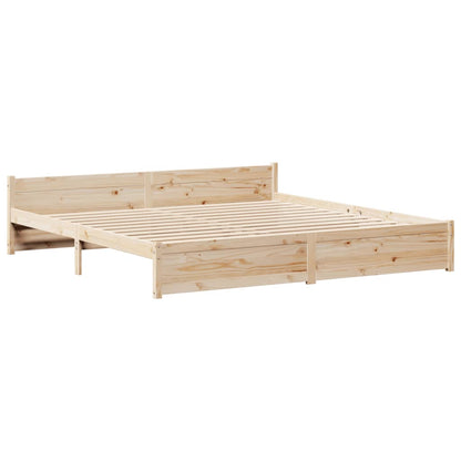 Bed Frame with Headboard without Mattress 200x200 cm