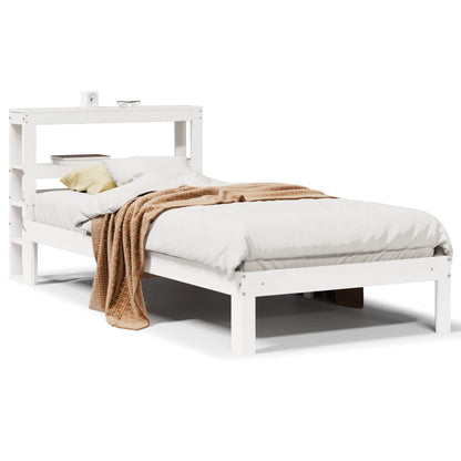 Bed Frame with Headboard without Mattress White 90x200 cm