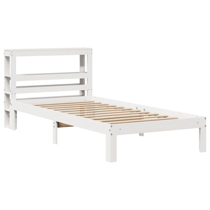 Bed Frame with Headboard without Mattress White 90x200 cm