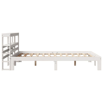 Bed Frame with Headboard without Mattress White 150x200 cm King Size