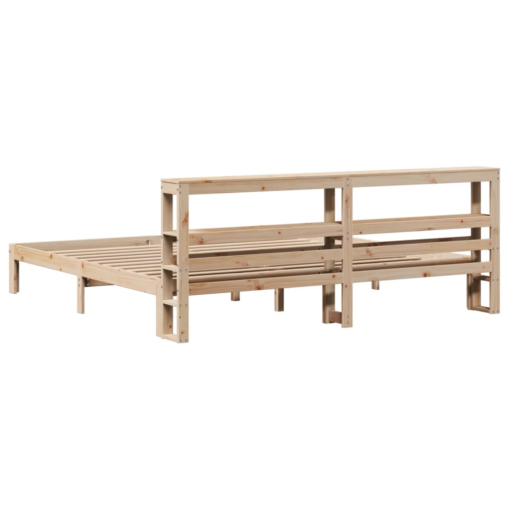 Bed Frame with Headboard without Mattress 180x200 cm Super King
