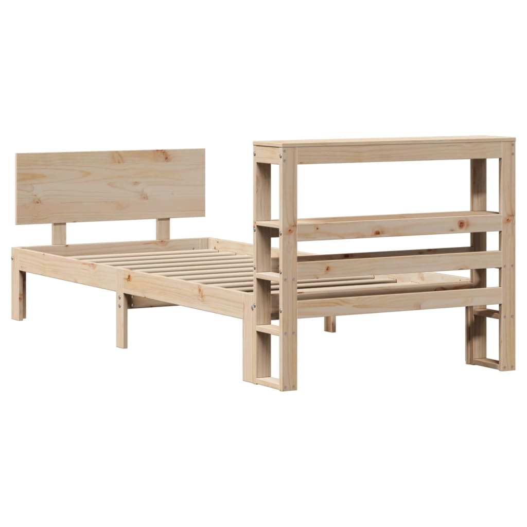 Bed Frame with Headboard without Mattress 90x190 cm Single