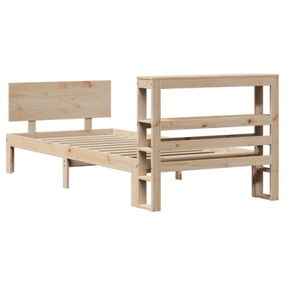 Bed Frame with Headboard without Mattress 90x190 cm Single