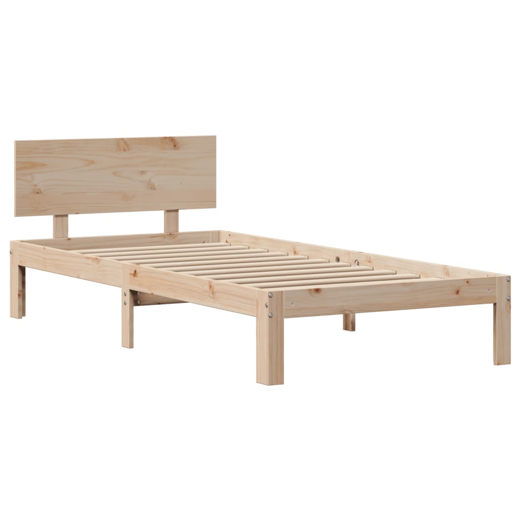 Bed Frame with Headboard without Mattress 90x190 cm Single