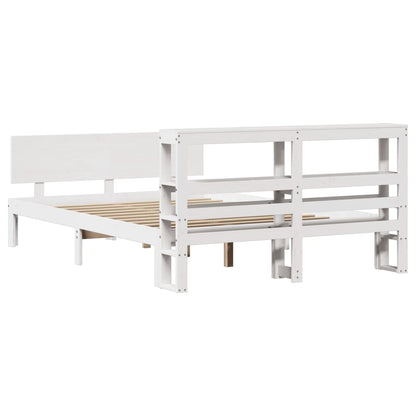 Bed Frame with Headboard without Mattress White 120x200 cm